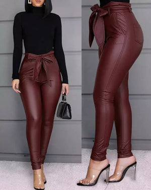 Faux Leather Xtra Stretch Pants