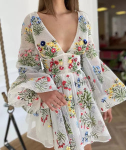 Flower Summer Mini Dress