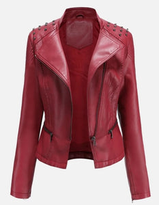 PU Studded Leather Jacket