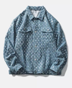 Men's Oversized Denim Shirt Jean Jacket Cut